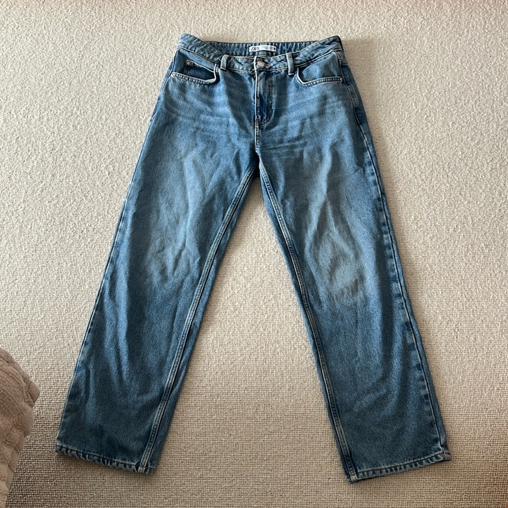 Zara mid rise straight leg jeans
